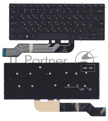 Клавиатура для ноутбука Dell Inspiron 13-5368 черная без рамки