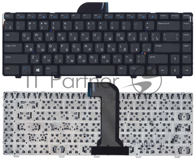 Клавиатура для ноутбука Dell Inspiron 14 3421 14R 5421 черная с рамкой