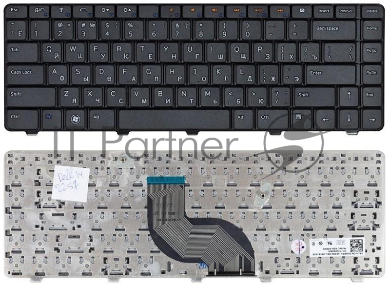 Клавиатура для ноутбука Dell Inspiron 14V 14R N4010 N4030 N5030 M5030 черная