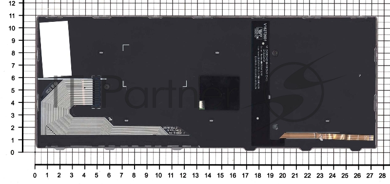 Клавиатура для ноутбука HP Elitebook 730 G5 735 G5 830 G5 836 G5 черная с серой рамкой и подсветкой