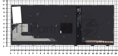 Клавиатура для ноутбука HP Elitebook 730 G5 735 G5 830 G5 836 G5 черная с серой рамкой и подсветкой