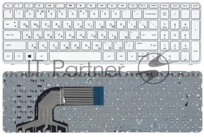 Клавиатура для ноутбука HP Pavilion 15-e белый с рамкой