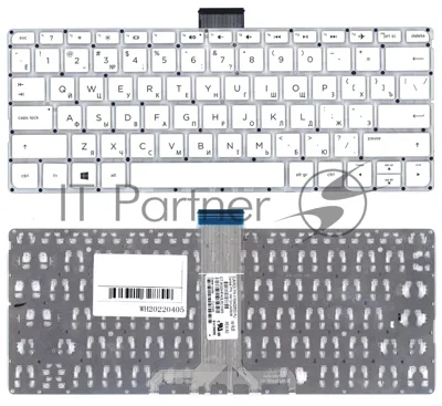 Клавиатура для ноутбука HP Pavilion x360 11-K белый без рамки горизонтальный Enter