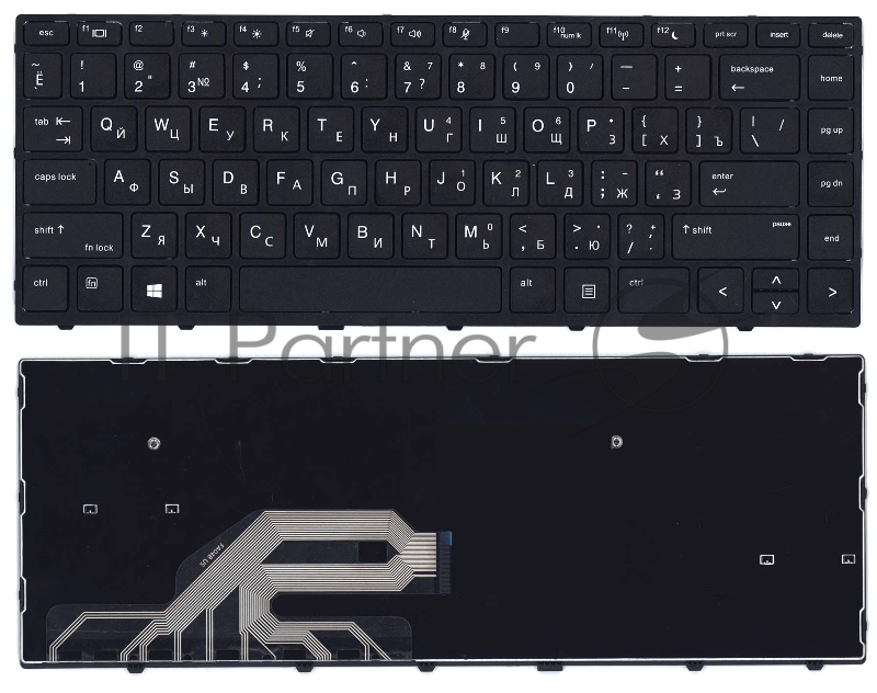 Клавиатура для ноутбука HP Probook 430 G5 440 G5 445 G5 черная без подсветки
