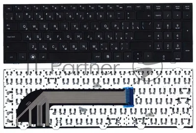 Клавиатура для ноутбука HP ProBook 4540S 4545S черная с черной рамкой