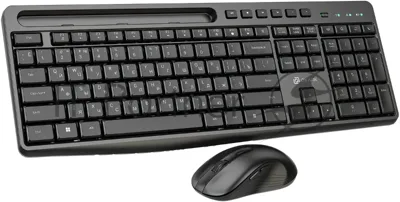 Комплект клавиатура+мышь Oklick S275W беспроводной, USB, 1600 DPI, чёрный