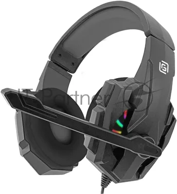 Гарнитура Oklick HS-L355G чёрный, проводная, 3.5 мм, подсветка