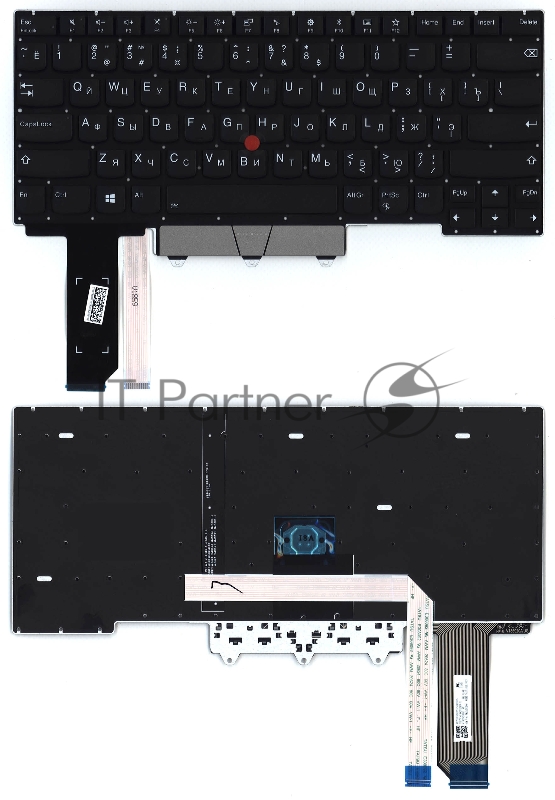 Клавиатура для ноутбука Lenovo IBM Thinkpad E14 черная с подсветкой