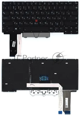 Клавиатура для ноутбука Lenovo IBM Thinkpad E14 черная с подсветкой