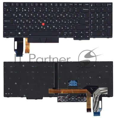 Клавиатура для ноутбука Lenovo IBM Thinkpad E580 черная с подсветкой