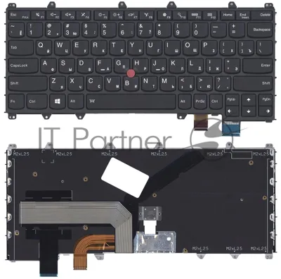 Клавиатура для ноутбука Lenovo IBM ThinkPad Yoga 260, Yoga 370 черная