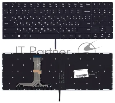 Клавиатура для ноутбука Lenovo Legion Y540 черная с белой подсветкой