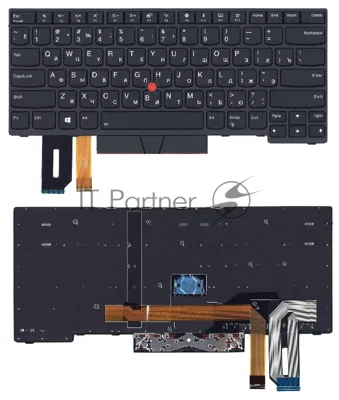Клавиатура для ноутбука Lenovo ThinkPad E480 E485 черная с подсветкой