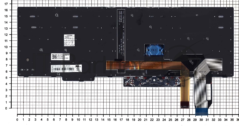 Клавиатура для ноутбука Lenovo ThinkPad T15 черная с подсветкой