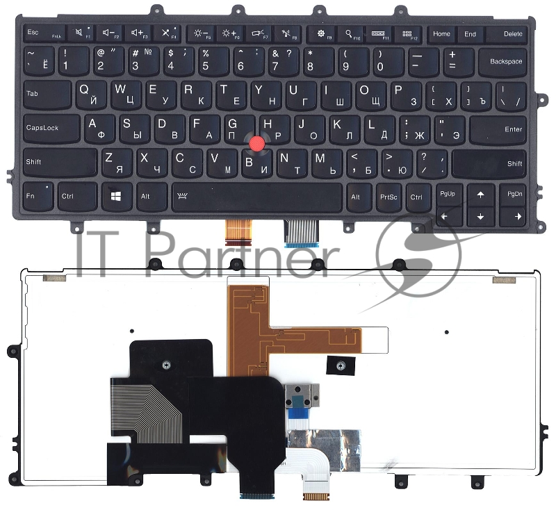 Клавиатура для ноутбука Lenovo X240i X250 X260 X270 черная с подсветкой