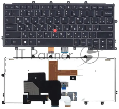 Клавиатура для ноутбука Lenovo X240i X250 X260 X270 черная с подсветкой