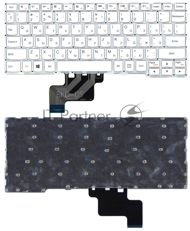 Клавиатура для ноутбука Lenovo Yoga 3 11 300-11IBR 300-11IBY 700-11ISK белая