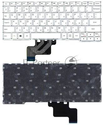 Клавиатура для ноутбука Lenovo Yoga 3 11 300-11IBR 300-11IBY 700-11ISK белая