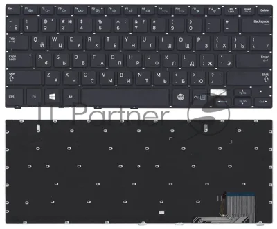 Клавиатура для ноутбука Samsung NP730U3E NP740U3E черная с подсветкой