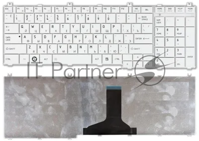 Клавиатура для ноутбука Toshiba Satellite C650 C660 L650 L670 L750 L750D белый