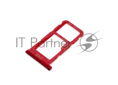 Лоток для SIM-карты Huawei P Smart Plus красный