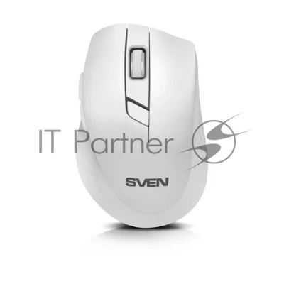 Мышь беспроводная SVEN RX-425W белый, 1600 dpi, радиоканал, USB, кнопки - 6