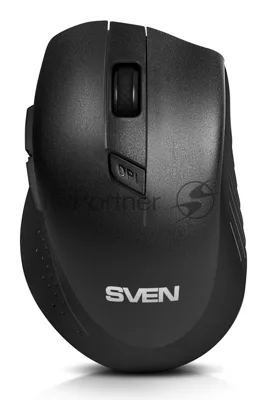 Мышь беспроводная SVEN RX-425W черный, 1600 dpi, радиоканал, USB, кнопки - 6