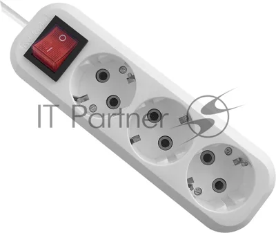Удлинитель с заземлением Defender L330 16 А,1.5 м, заземление, выключатель