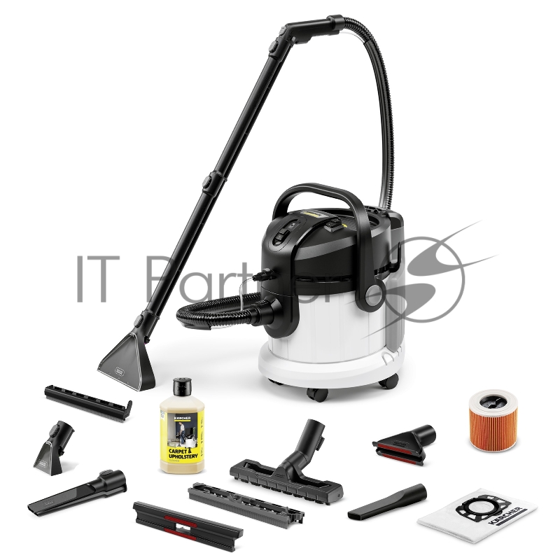 Пылесос моющий Karcher SE 4 Plus *EU белый, 400/1000 Вт, уборка влажная/сухая, пылесборник контейнер/мешок 4 л