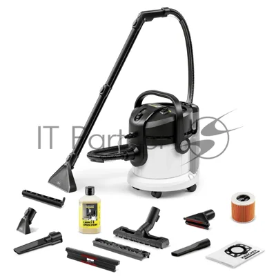 Пылесос моющий Karcher SE 4 Plus *EU белый, 400/1000 Вт, уборка влажная/сухая, пылесборник контейнер/мешок 4 л
