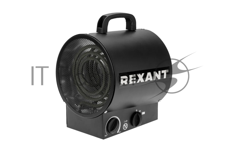Пушка тепловая электрическая Rexant круглая, прямоугольная подставка, ТЭН, 3кВт