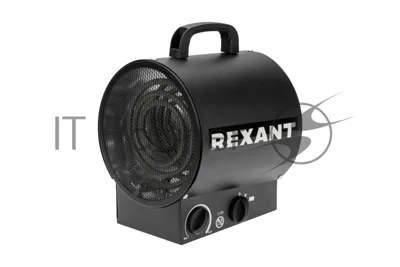 Пушка тепловая электрическая Rexant круглая, прямоугольная подставка, ТЭН, 3кВт