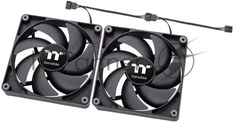 Комплект вентиляторов для корпуса Thermaltake CT120 (2 шт.) черный, 120 мм, 2000 об/мин, 25.8 дБ, 4 pin