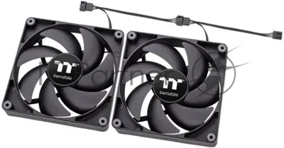 Комплект вентиляторов для корпуса Thermaltake CT120 (2 шт.) черный, 120 мм, 2000 об/мин, 25.8 дБ, 4 pin