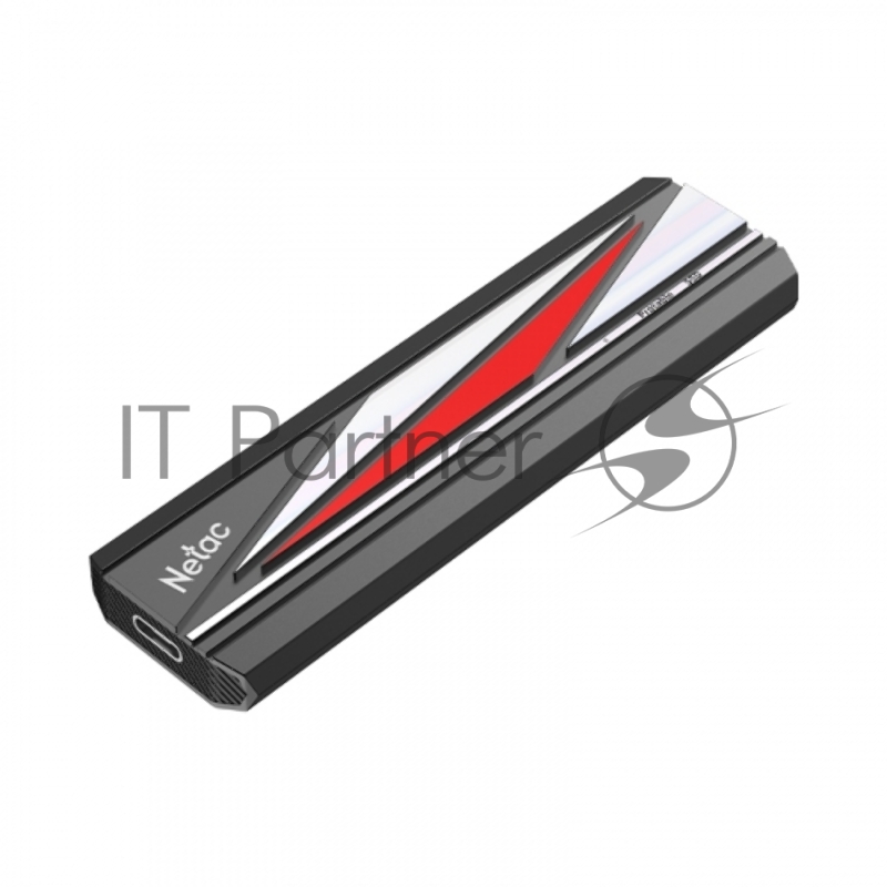 Внешний SSD Netac ZX20L, 256 Gb, USB 3.2 Gen 2x2 Type-C, R/W 2000/1800, черный