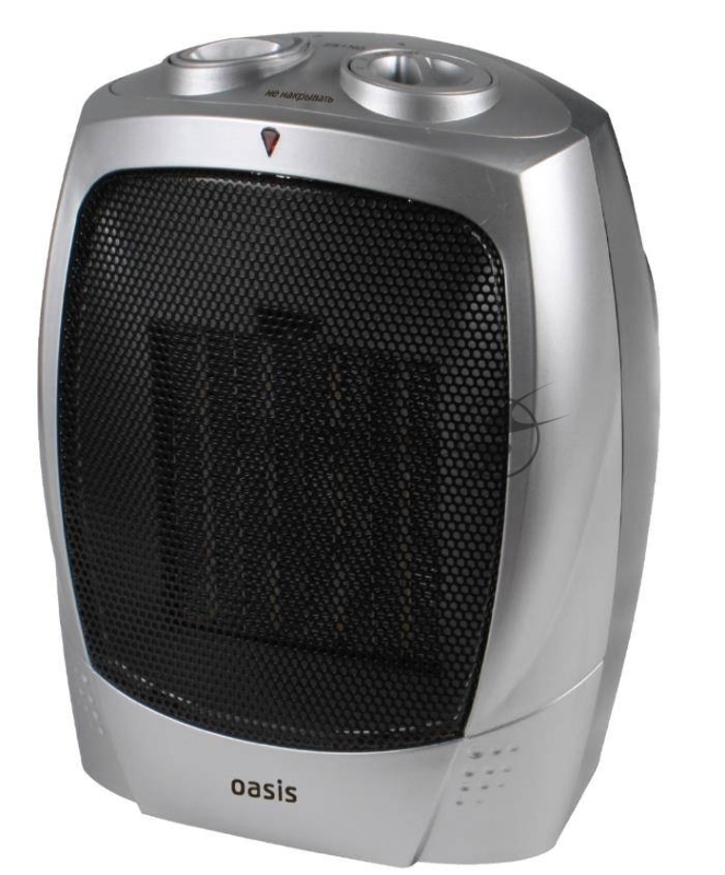 Тепловентилятор Oasis KS-15 серый, 1500 Вт, 20 м2