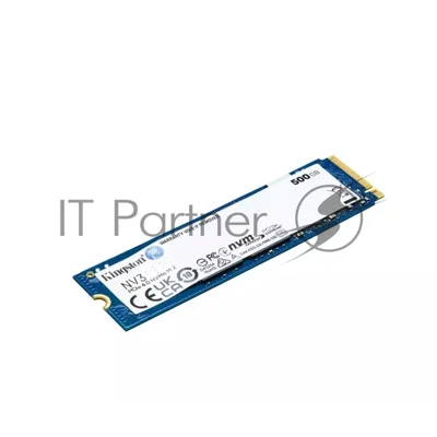 Накопитель SSD Kingston NV3, 500Gb, M.2 2280, PCIe 4.0 x4, NVMe, R/W 5000/3000