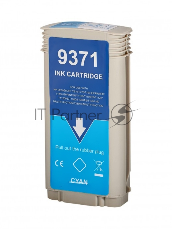 Картридж струйный NVPrint 72 (NV-C9371A) Cyan для HP DesignJet T1100, T1120, T1200, T1300, T610, T620, T770, T790, T2300, T795 (130 мл)