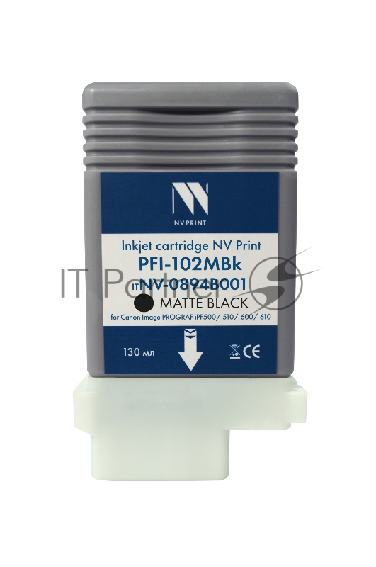 Картридж струйный NVPrint PFI-102MBk (NV-0894B001) Matte Black для Canon ImagePROGRAF iPF500/510/600/610 (130 мл) совместимый