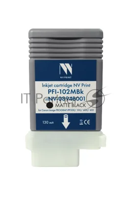 Картридж струйный NVPrint PFI-102MBk (NV-0894B001) Matte Black для Canon ImagePROGRAF iPF500/510/600/610 (130 мл) совместимый