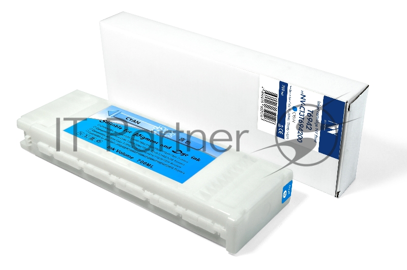 Картридж струйный NVPrint T6942 (NV-C13T694200) Cyan для Epson SureColor SC-T5200/T3200/T7200 (700 мл) совместимый