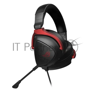 Гарнитура ASUS ROG Delta S Core чёрный-красный, проводная, 3.5 мм, съёмный микрофон, совместимость с PlayStation, Xbox