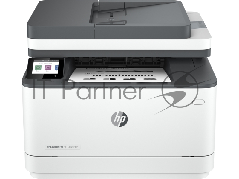 МФУ лазерное HP LaserJet Pro 3103fdw (3G632A), A4, ч/б, печ. 33 стр/мин., скан до 19 стр/мин. (ч/б) 8 стр/мин. цвет, 1200x1200 dpi, Ethernet (RJ-45), USB 2.0, Wi-Fi