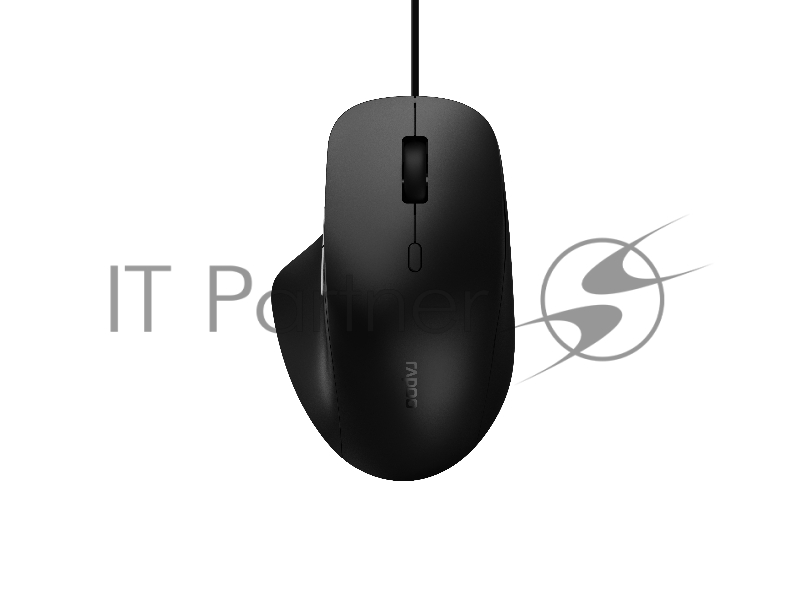 Мышь проводная Rapoo N500 черный, 3600 dpi, USB, кнопки - 6