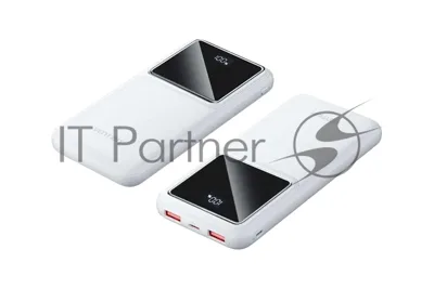 Портативный аккумулятор Vention 10000mAh(M/C-A/A)22.5W белый с LED Дисплеем
