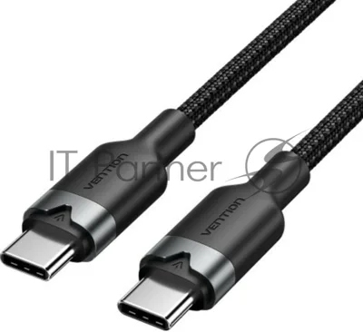 Кабель Vention USB 2.0 CM/CM - 2м. черный 3А PD60W