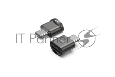 Кард-ридер Vention CLMH0/серый/OTG USB 2.0 CM/MicroSD/USB Type-C/металл