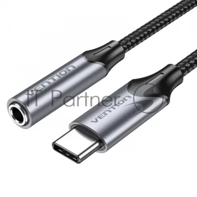 Переходник Vention USB-C M/ Jack 3.5 mm F DAC - 1м Серый