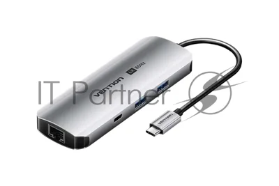 USB-концентратор Vention TQMHB, USB Type-C, USB/HDMI/RJ-45/SD, USB Type-C