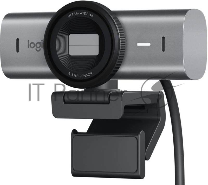 Веб-камера Logitech MX Brio 705 3840x2160, 30 кадр/с, USB Type-C, микрофон (2 шт, шумоподавление), автофокус, HDR, крепление на мониторе, графитовый